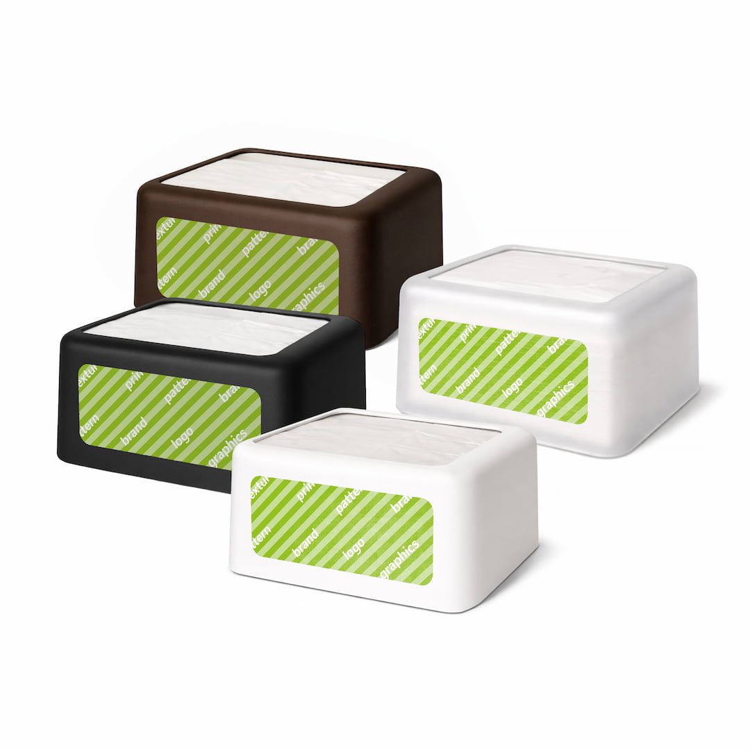 Distributore tovaglioli 17x17 cm orizzontale in ABS - Personalizzato