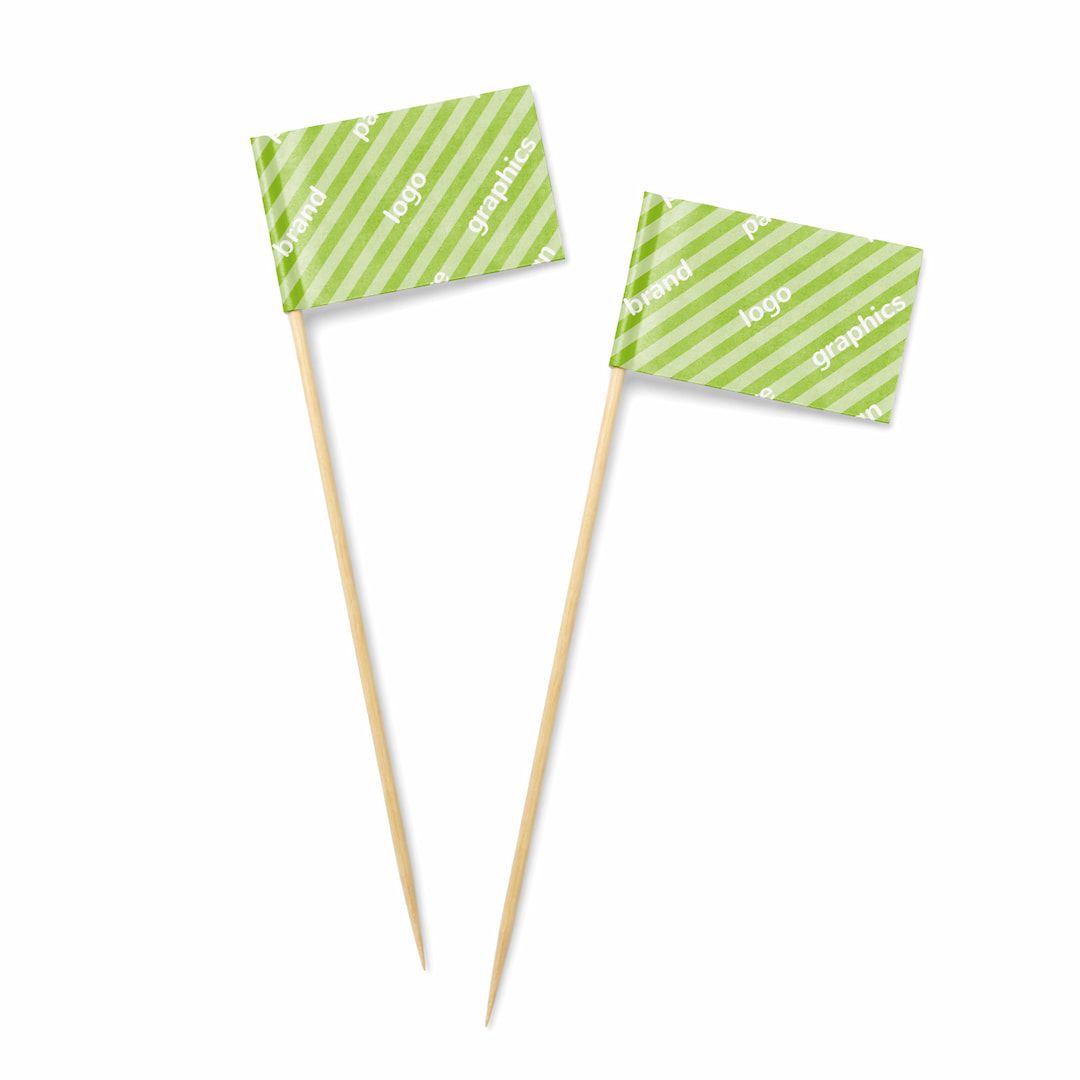 Stuzzicadenti con bandierina 5x3,5 cm personalizzati